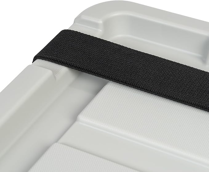 IRIS USA 5 Gallon Lockable Storage Totes with Lids, 6 Pack - Gray, Heavy-Duty Durable Stackable Containers, Large Garage Organizing Bins Moving Tubs, Rugged Sturdy Equipment Utility Tool Box