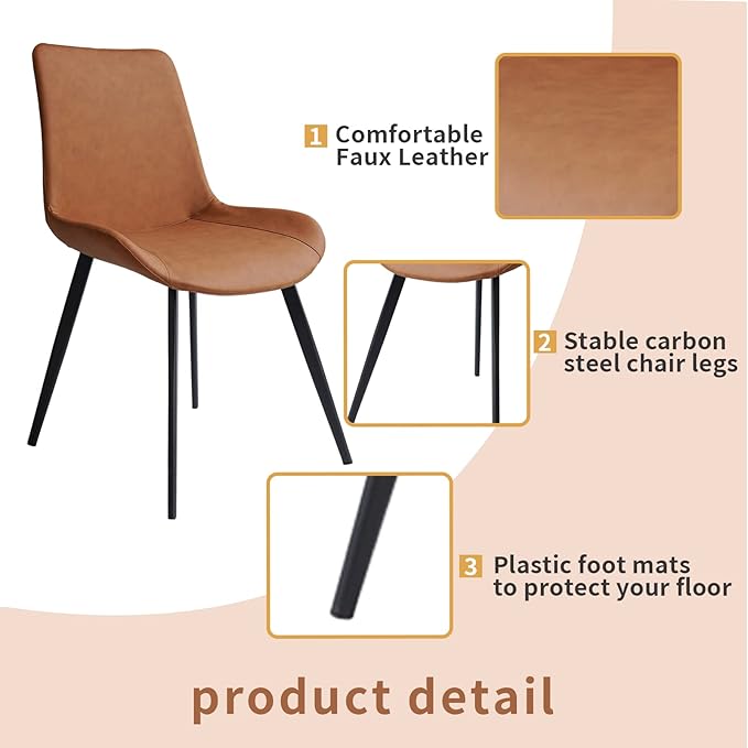 ZckyCine Dining Table Set for 6, Modern 78'' Wood Dining Table and Fabric Dining Chairs Set of 6,Table and Chairs Set of 6,Ideal for Kitchen Dining Room