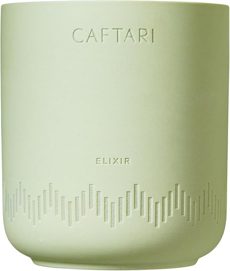 CAFTARI Luxury Aromatherapy Candle | Bergamot, Mandarin & Tea Accord Scented | 60 Hour Burn | Clean Coconut Soy Wax | Vegan, Gift-Ready Candle for Uplifted Mood, Energy & Home Spa Feel | Elixir