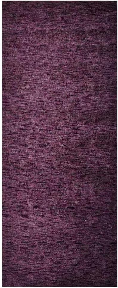 Hand Knotted Loom Wool ECO-Friendly Area Rugs - 2'6"x8', Runner, Purple Color, Solid Plain Design, High Pile Handmade Anti Skid Area Rugs for Living Room, Bed Room (L00111)