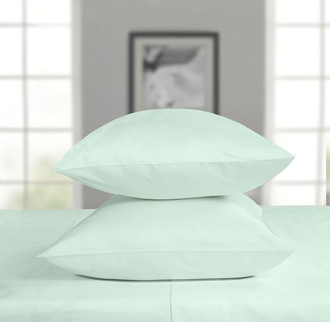 Threadmill King Size Sheets | 600 Thread Count King Bed Sheets Set for King Mattress 16” Deep Pocket | Sateen Weave 4-Piece Bedding Set with Cooling Effect | Seaglass