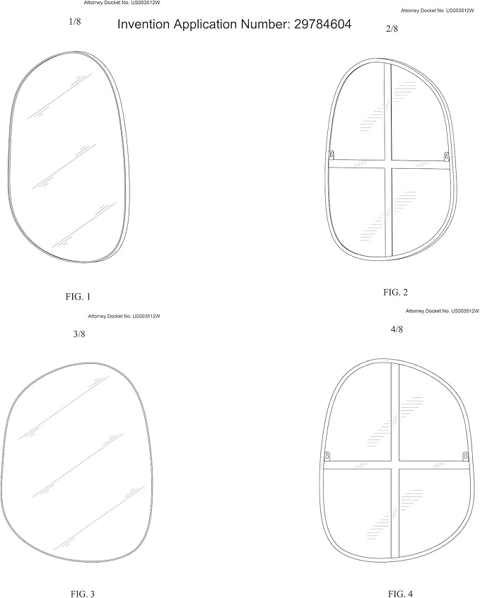 Asymmetrical Mirror for Wall Decor 27"*35", Modern Gold Framed Wall Mirror for Living Room Bathroom Bedroom Entryway ELE-STOU-0063Gold