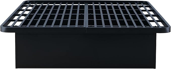 Modern Style Heavy Duty Queen Size Platform Bed Frame Made with Metal and 16 Inch Height in Black