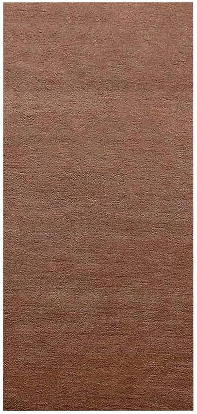 Hand Knotted Loom Wool ECO-Friendly Area Rugs - 2'6''x10', Runner, Light Brown Color, Solid Plain Design, High Pile Thick Handmade Anti Skid Rugs for Living Room (L00111)