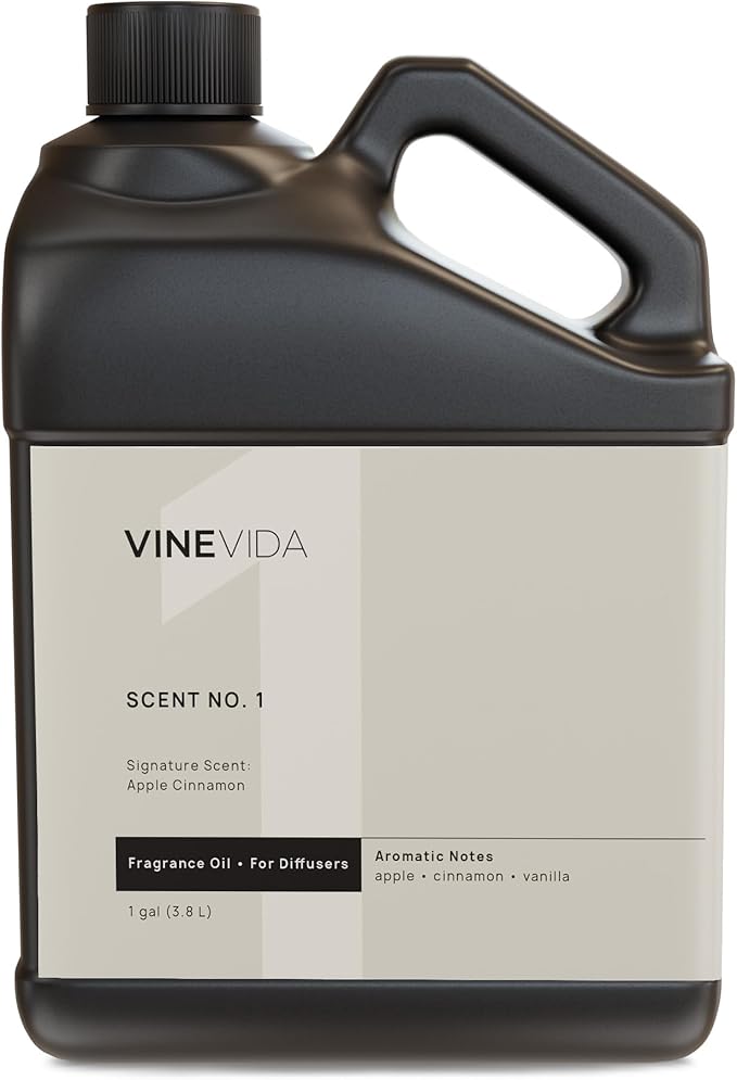 VINEVIDA [128 Fl Oz] Apple Cinnamon Fragrance Oil for Cold Air Diffusers, Essential Oils for Diffuser Oil Refill & Air Freshener Room Spray