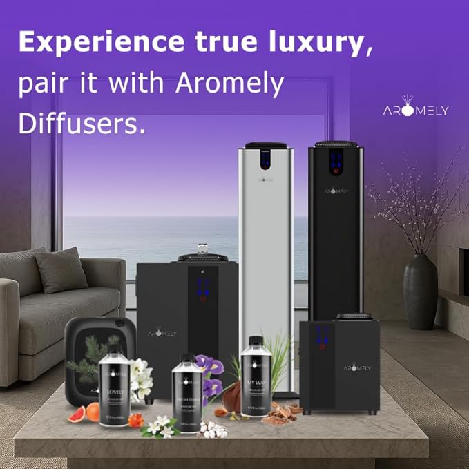 AROMELY Lovely NIGTH Diffuser Oil Scent - Essential Oils for Diffusers Aromatherapy - Sophisticated Aroma Blend of Sweet Orange Oil, Pink Pepper, Nerol - 150ml