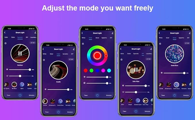 LEONC RGB Floor Lamp with Remote, 1800lm LED Tuya Smart 9W×2 Bulbs, 65" Smart Modern Floor Lamp with Alexa, Music Sync and 16 Million DIY Colors, Color Changing Standing Lamp for Bedroom Living Room