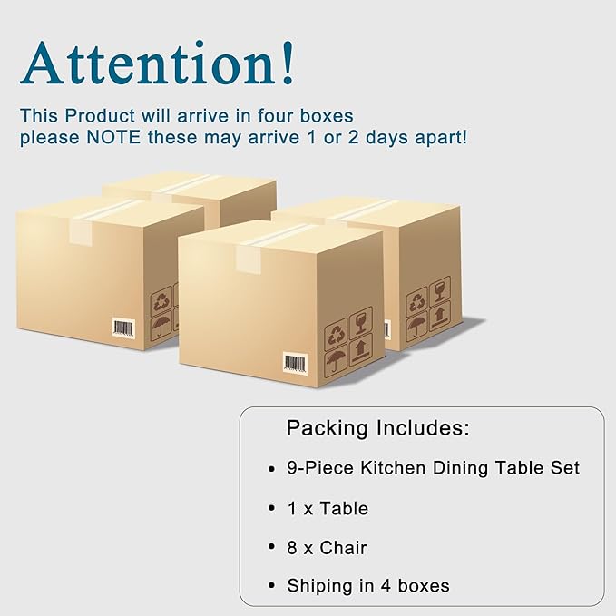 FURNITO Glass Dining Table Set for 8,Modern Dining Table Set,71 in White Dining Table with 8 PU Leather Dining Chairs for Kitchen Dining Room(Glass Dining Table + 8 PU Leather Chairs)