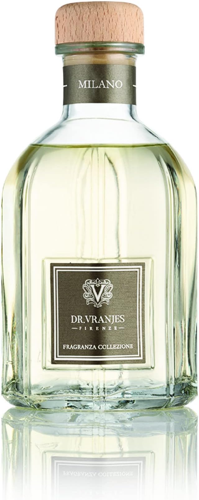 Dr. Vranjes – Milano 500 ml Diffuser + Double Pack of White Sticks (3 Pieces Bundle) – Luxury Home Fragrance, Made in Italy, Main Scent: Patchouli, Pepper, Sandalwood (500 ml)