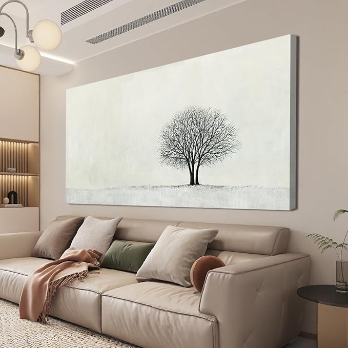 Canvas Wall Art Decor Wall Art Pictures for Living Room Black and White Wall Art Decor Canvas Modern Art Wall Decor Minimalist Tree Wall Art Prints Art Work for Home Office Wall Decor 20" X 40"