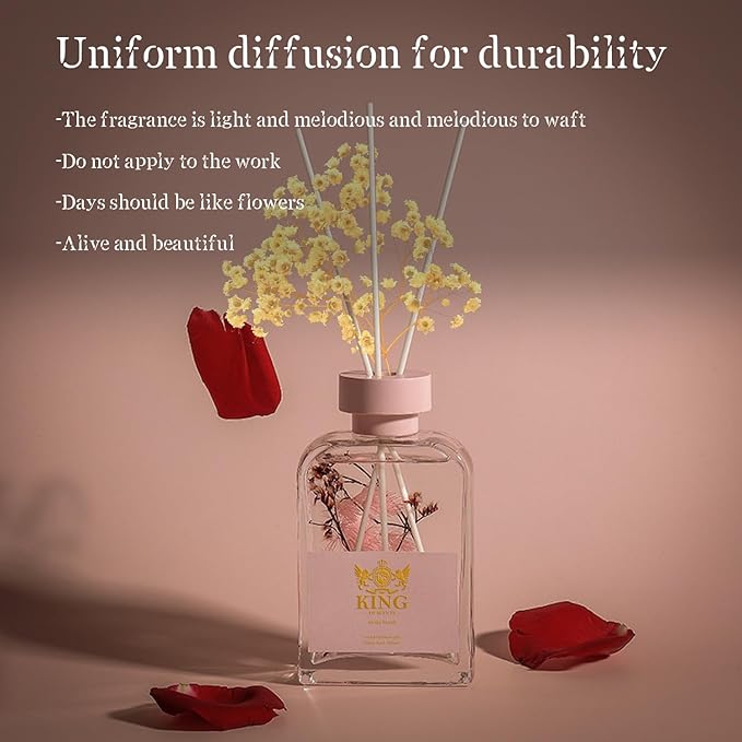 Reed Diffuser (200ml) Reed Diffuser Set,Reed Diffuser & Oil Diffuser Sticks with Flower, Aromatherapy, Home & Kitchen Decor,Fragrance and Gifts (Norwegian Forests)