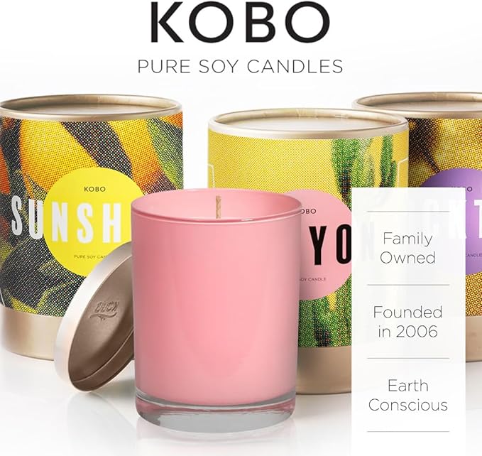 KOBO Canyon Scented Candle for Home (11 oz) – 100% Pure Soy Candle – 80-Hour Long-Lasting, Clean Burn Time – All Natural, Vegan, Non-GMO