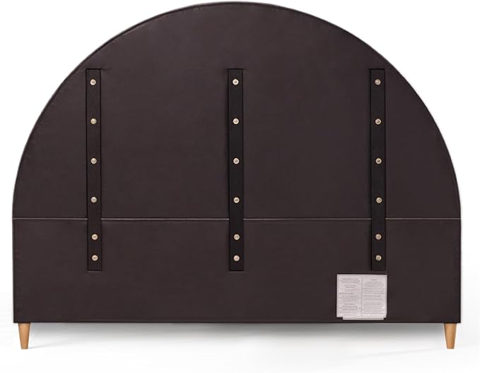 DG Casa Boucle Cloud Bed Frame with Arch Shaped Headboard, Upholstered in Soft Fabric, Platform Bed Frame with Solid Wood Legs - Boho or Modern Style - No Box Spring Needed - Queen Size