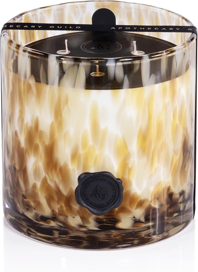 Zodax Apothecary Guild Scented Opal Glass Jar Candle- 50 oz/3-Wick - Javanese Vetiver