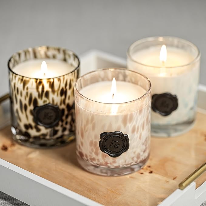 Zodax Apothecary Guild Opal Glass Jar Scented Candle for Home Decor - Single-Wick Candle Ideal for The Home - Gift Box Package Included - Black Fig Vetiver - 11 Oz.