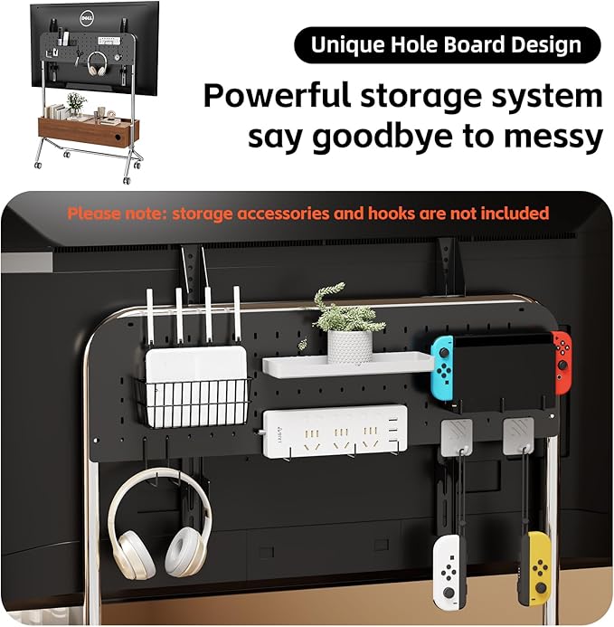 Solid Wood Mobile TV Cart Rolling TV Stand with Wheels for 42-75 Inch LCD LED Flat Curved Screens up to 180 Lbs, Heavy Duty Portable Floor Stainless Steel Mobile TV Stand (Walnut, 42-75inch)