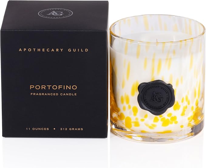 Zodax Apothecary Guild Scented Opal Glass Jar Candle in Gift Box- 11 oz - Portofino
