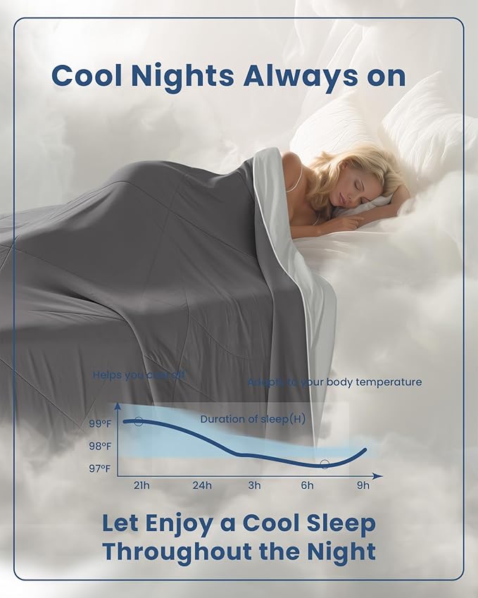 Cooling Silicone Foam Filled Cooling Comforter,Cooling Blanket for Hot Sleeper,Queen Size Summer Ice Comforter,All-Season Lightweight Bedding,Keep Cooling&Breathable All Night(88"x88")