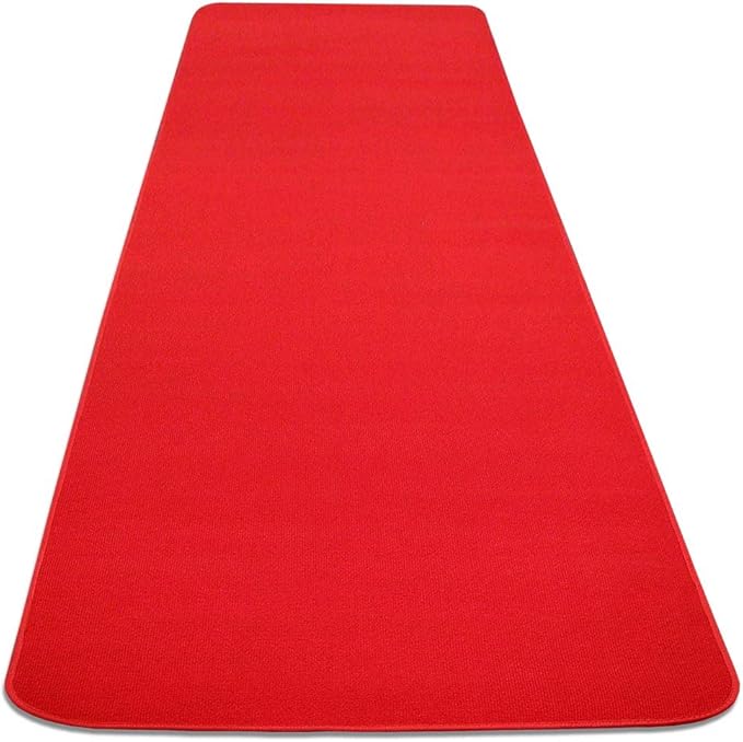 House, Home and More Red Carpet Aisle Runner - 3 Ft x 40 Ft - Real Carpet, Bound Edges, Low Pile Height, Stain Resistant, Event Runway Rug for Wedding, Hollywood Movie Award Ceremony Party Decoration