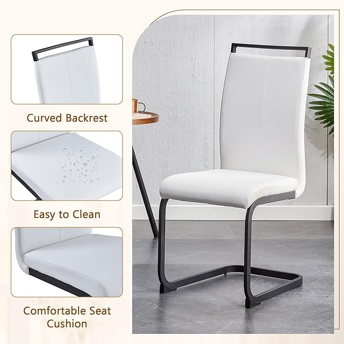 Ebullient Marble Dining Table Set for 6, 79'' Black Kitchen Table Set for 6, 3.5'' Thick Wooden Top with Rectangle Heavy Duty Legs, Modern Dining Table and Upholstered Chairs Set of 6, Marble Grain