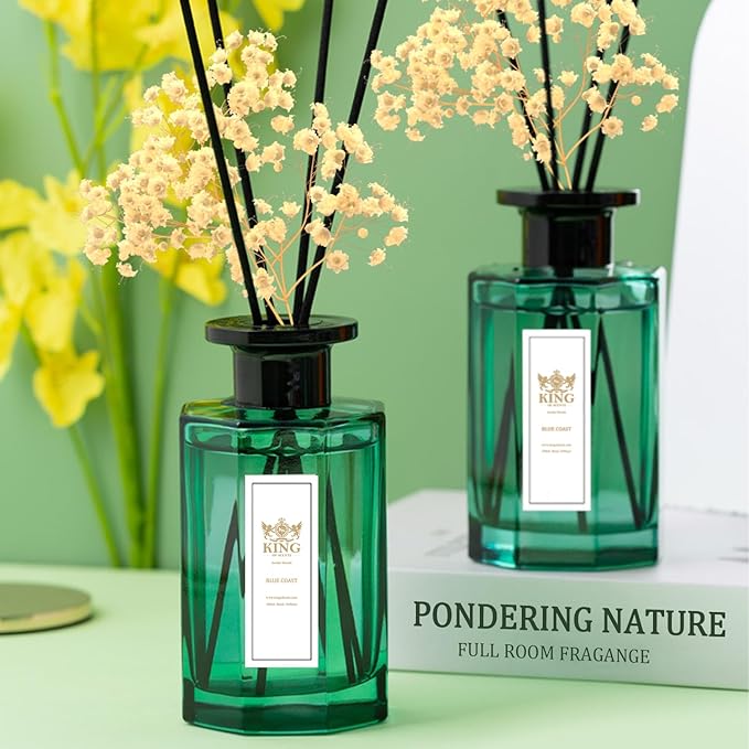 Reed Diffuser & Oil Diffuser Sticks, Aromatherapy, Home & Kitchen Décor,Fragrance and Gifts - Pack of 3 (Blue Coast)