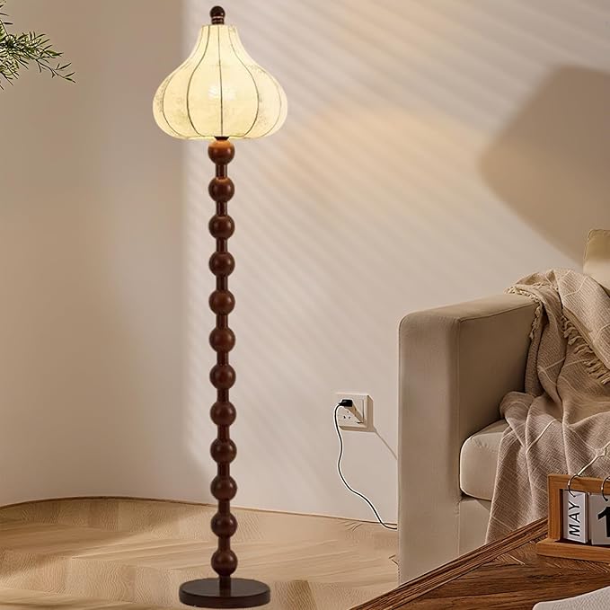 Floor Lamp for Living Room Bedroom with 3 Color Dimming Farmhouse Industrial Floor Lamp Elegant Nickel Finish Reading Floor Lamps Suitable for Living Room Bedroom Office