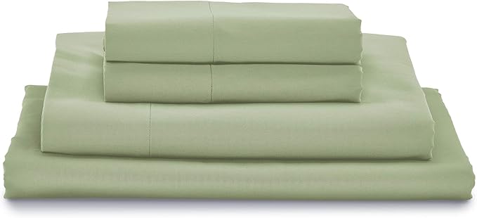 MyPillow Giza Dreams Bed Sheets, 100% Certified Giza Egyptian Cotton, Deep Pocket, Sateen Weave [RV Queen, Sage]