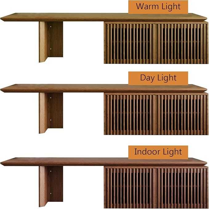 Modern TV Stand, Entertainment Center with Storage, Extendable TV Media Console for Up to 55+ Inch, Minimalist Television Cabinet for Living Room/Bedroom - Walnut (78.7"-110" Extendable)