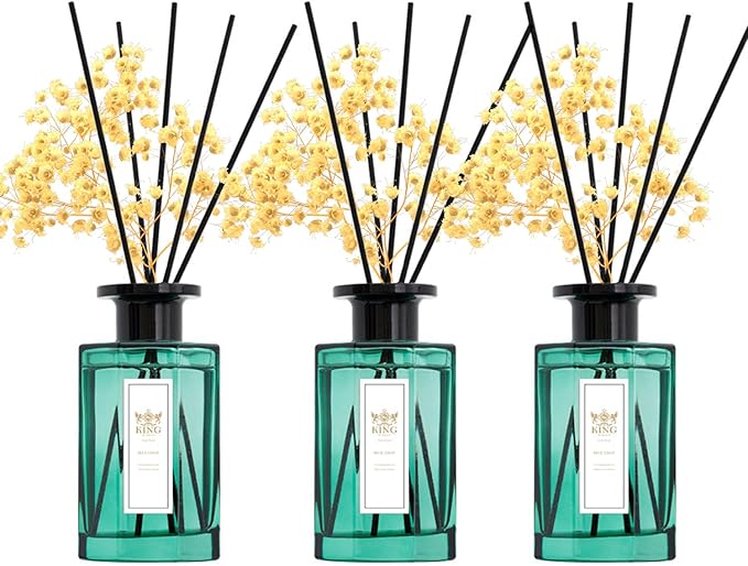 Reed Diffuser & Oil Diffuser Sticks, Aromatherapy, Home & Kitchen Décor,Fragrance and Gifts - Pack of 3 (Blue Coast)
