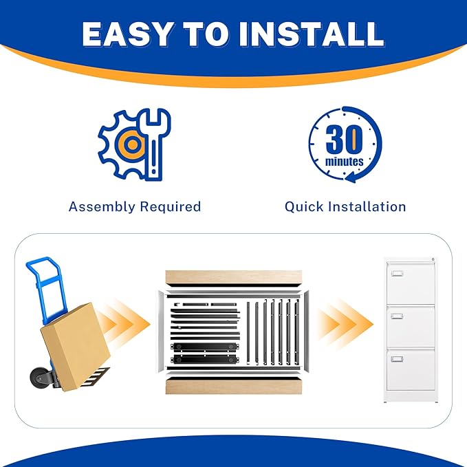 3 Drawer File Cabinet with Lock Metal Vertical File Storage Cabinet Office Home Steel Vertical File Cabinet for A4 Legal/Letter Size Narrow File Cabinet Locked,Assembly Required