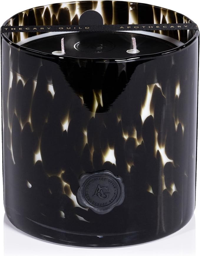 Apothecary Guild Scented Opal Glass Jar Candle- Black Fig Vetiver - 50 oz/3-Wick