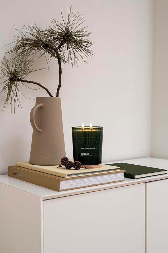 Skandinavisk Skog 'Forest' Scented Candle with 2 Wicks, Special Edition, Scent Notes: Pine Needles and Fir Cones, Birch Sap and Lily of The Valley, Vegan Formula, 12.3 oz.