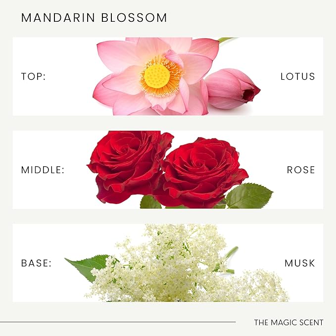 The Magic Scent Mandarin Blossom Diffuser Oil - Hotel & Home Luxury Scents Inspired by St. Regis Hotel, Maldives - Diffuser Oil Scents for Home Designed for Use in All Diffusers - 4 fl oz, 120 mL