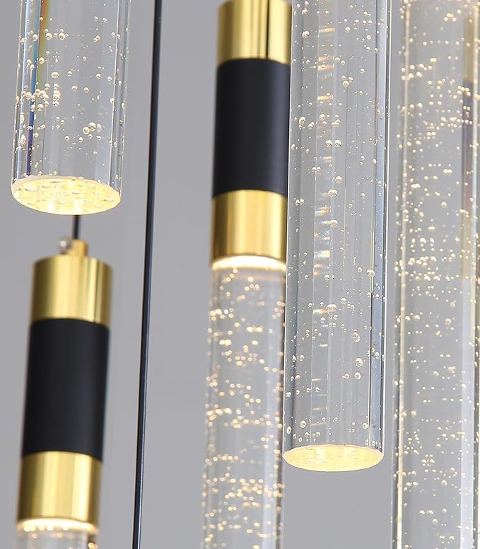 20 Lights Modern Chandeliers for Dining Room LED Dimmbale Light Fixture for High Ceiling Pendants Lighting for Living Room