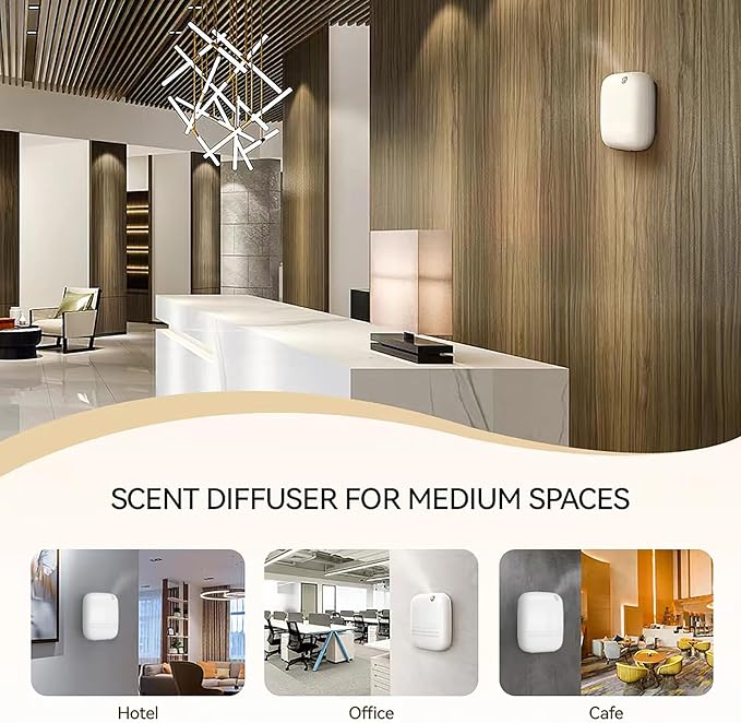 Upgraded Scent Air Machine for Home Cover Up to 2000 sq.ft, Hotel and Commercial Use Essential Oil Diffuser 400ML, Waterless Cold Air Diffuser for Home, Office