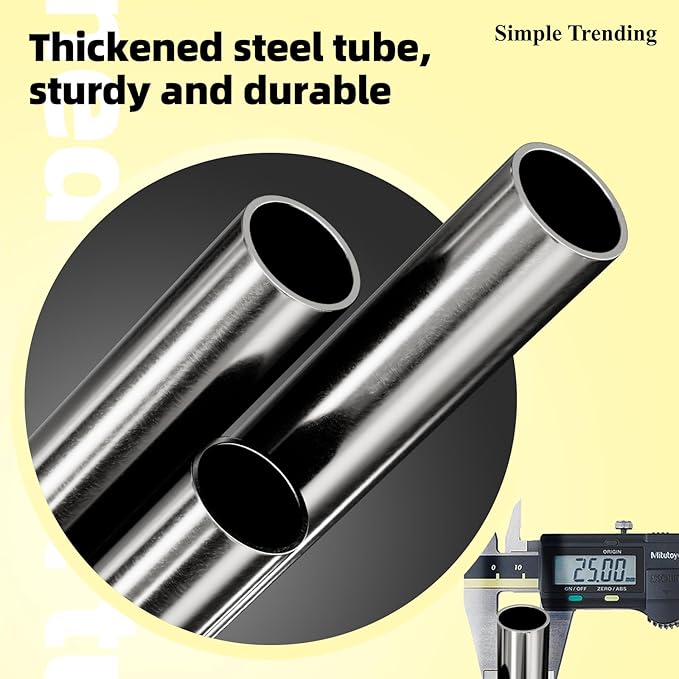 Simple Trending Heavy Duty Clothing Clothes Rack with Wheels for Hanging, Metal Rolling Garment Rack Organizer Load 500 LBS, Chrome