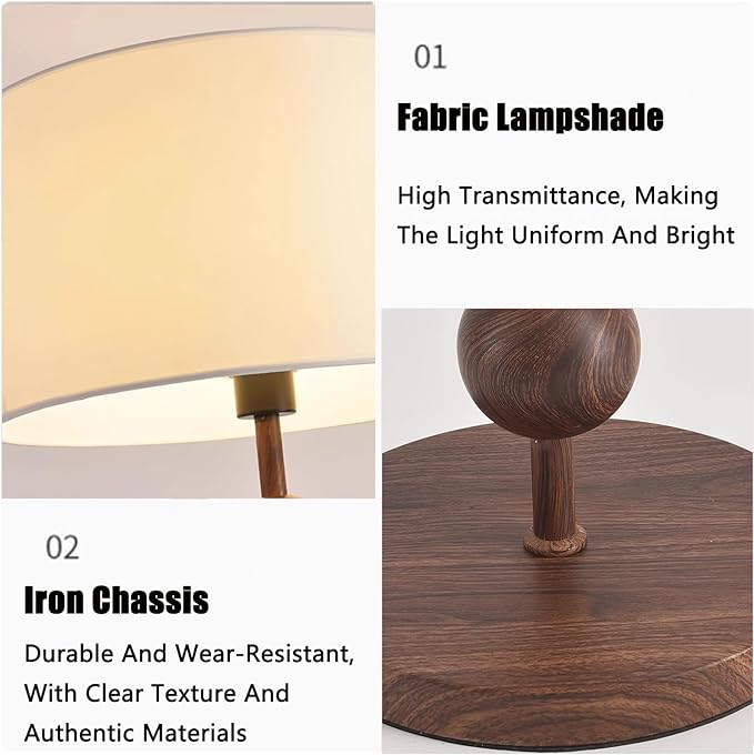 Floor Lamp for Living Room Bedroom with 3 Color Dimming Farmhouse Industrial Floor Lamp Elegant Nickel Finish Reading Floor Lamps Suitable for Living Room Bedroom Office