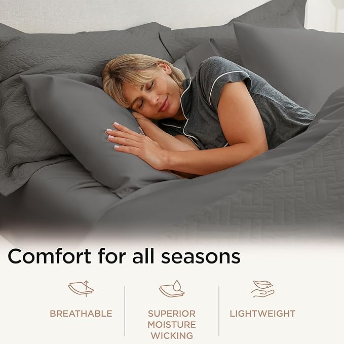 Threadmill Luxury Cotton Blankets for King Size Bed | All-Season Cozy 100% Cotton King Blanket | Criss Cross Jacquard Soft & Lightweight Coverlet fits California King Size Bed, 104x92 | Dark Grey