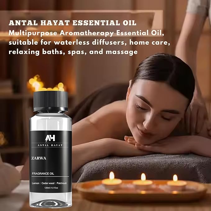 Hotel Scents Diffuser Oil Zarwa 120ml – Aventus Inspired Scent – Luxury Essential Oil for Diffuser – Lemon, Cedarwood, Patchouli – Home Hotel Aroma Oil – Waterless & Ultrasonic Diffuser Refill