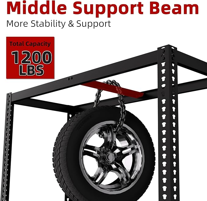 3 Packs 36" W x 16" D x 55" H Adjustable Garage Storage Shelves - 4-Shelf Heavy Duty Shelving Unit, Metal Utility Storage Organizer Racks for Warehouse Pantry Closet Kitchen, Black