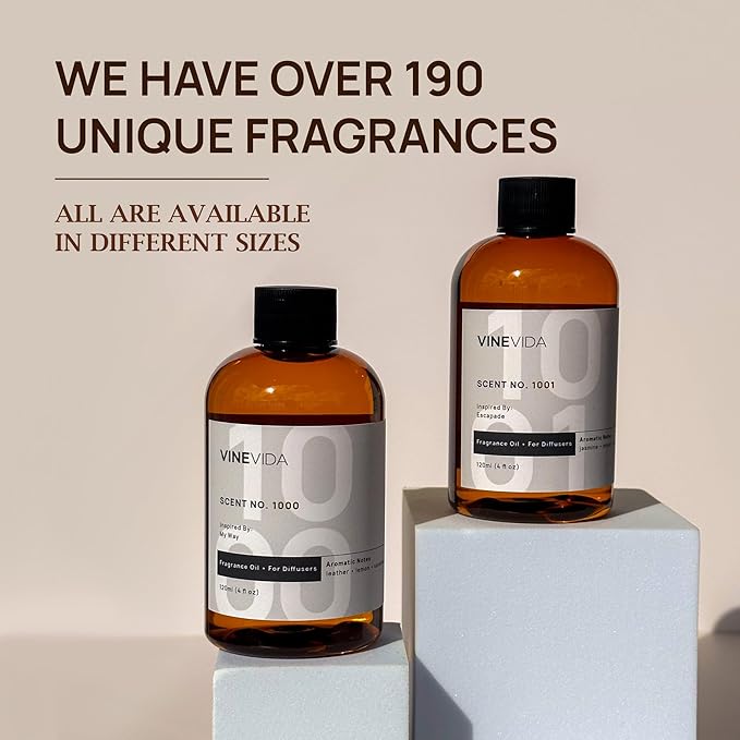 VINEVIDA [128 Fl Oz] Scent NO. 1004 Inspired by Mystify Fragrance Oil for Cold Air Diffusers, Aromatic Notes of Lily Melon Musk Essential Oils for Diffuser Oil Refill & Air Freshener Room Spray