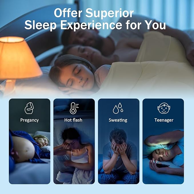 Cooling Blanket Comforter Hot Sleepers Twin/Twin XL Soft Cooling Blanket, Double-Sided Cool Bedding for Night Sweats, All-Season Lightweight Comforter(68 * 90inch, Snow Ivory)