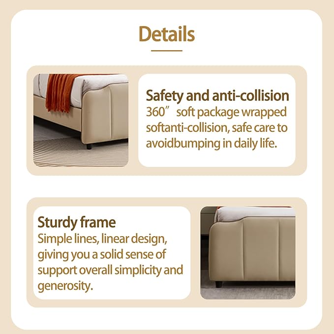 Contemporary Upholstered Bed Frame Stylish Tufted Headboard Sturdy Frame Perfect for Bedroom Modern Comfort Focused Design (Full)