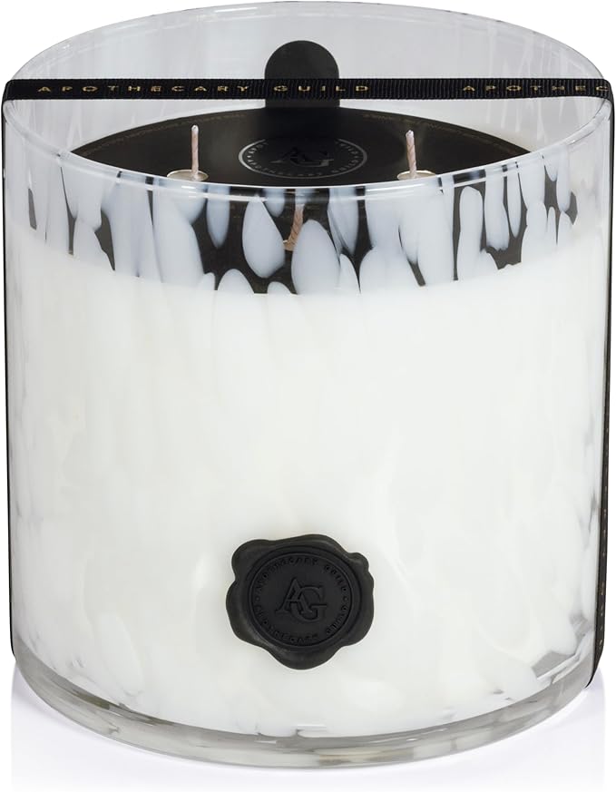 Zodax Apothecary Guild Scented Opal Glass Jar Candle- 50 oz/3-Wick - Gardenia