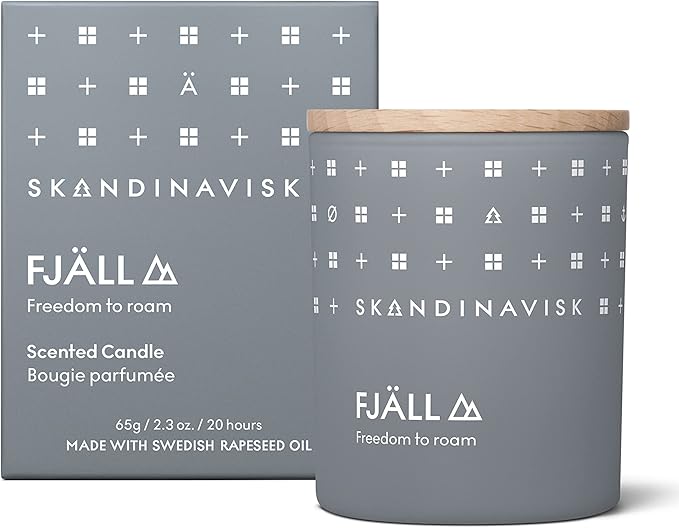 Skandinavisk FJÄLL 'Highland' Mini Scented Candle. Fragrance Notes: Heather and Thyme, Ground Berries and Leaf Sap. 2.3 oz.
