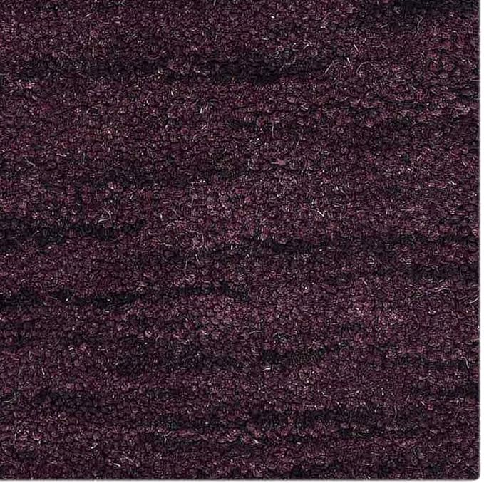 Hand Knotted Loom Wool ECO-Friendly Area Rugs - 2'6"x8', Runner, Purple Color, Solid Plain Design, High Pile Handmade Anti Skid Area Rugs for Living Room, Bed Room (L00111)