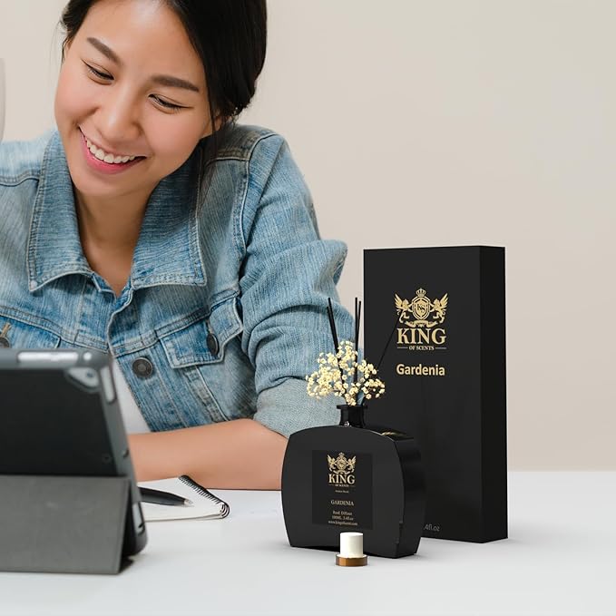 Reed Diffuser & Oil Diffuser Sticks, Aromatherapy, Home & Kitchen Décor,Fragrance and Gifts - Pack of 3 (Gardenia)