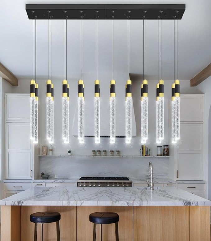 20 Lights Modern Chandeliers for Dining Room LED Dimmbale Light Fixture for High Ceiling Pendants Lighting for Living Room