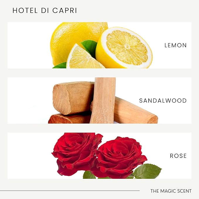 The Magic Scent Hotel Di Capri Hotel Scent Diffuser Oil - Cold-Air & Ultrasonic Fragrance Oil for Diffuser Inspired by Capri, Italy - Essential Oils for Diffusers Aromatherapy - 4 fl oz, 120 mL