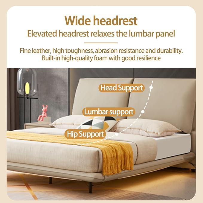 Modern Upholstered Bed Frame Sleek Design Comfort Padded Headboard Ideal for Modern Bedrooms Stylish and Sturdy (Twin)